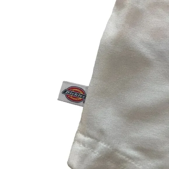 NWT Dickies Tank Womens Medium Sporty Graphic Logo Cropped Stretch Top White - Picture 2 of 7